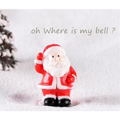 RetroDiy Daze Mini Resin Christmas Decoration Santa Claus Snowman Tree Micro Landscape Model DIY Miniature Garden Figurines Home