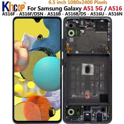 OLED 6.5'' A516 LCD Touch Screen Digitizer Assembly For Samsung Galaxy A516 A51 5G LCD Display For Samsung Galaxy A5 A516B A516F
