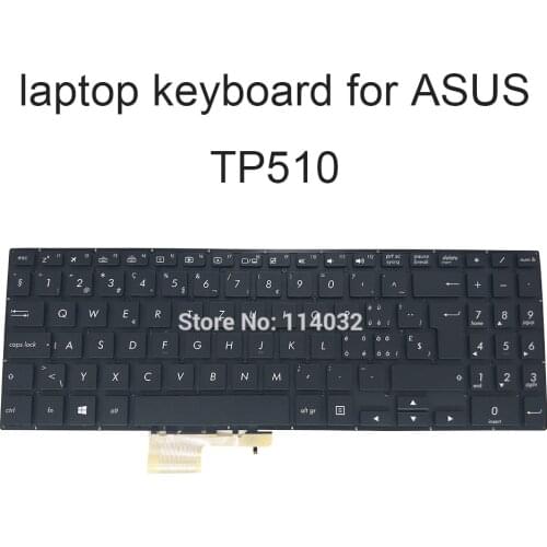 Replacement backlit keyboards for ASUS VIVOBOOK TP510 TP 510UA SW Swiss UA Ukrainian black KB best price 0KNB05630SF00 5630UA00