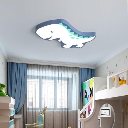 Modern LED Dinosaur Ceiling Chandelier Bedroom Children Kids Room Home Decoration Surface Mounted Ceiling Lamps Creative Lights
