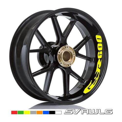 For SUZUKI GSR 600 GSR600 GSR400 GSR 400 Motorcycle Front & Rear CUSTOM INNER RIM DECALS WHEEL Reflective STICKERS STRIPES