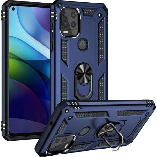 Shockproof Ring Holder Kickstand PC+ TPU Case for Motorola Moto G30 G10 G Stylus 2021 E7 Power G9 Play G8 Plus One 5G Ace Funda