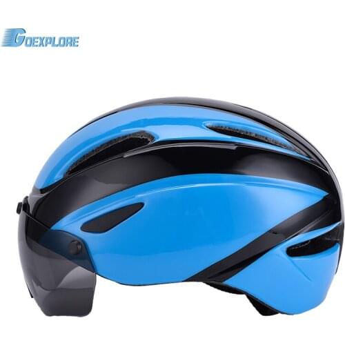 Goexplore Bicycle Helmet For Men 290g Ultralight EPS Mountain bike helmet With Lenses Goggles Cycling Equipment Casco Ciclismo