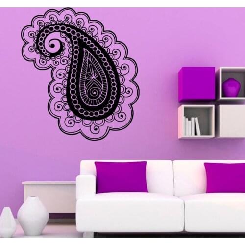 ZOOYOO Mandalas Lotus Wall Stickers Home Decor Vinyl Art Wall Decal Sticker Floral Pattern Self Adhesive Removable