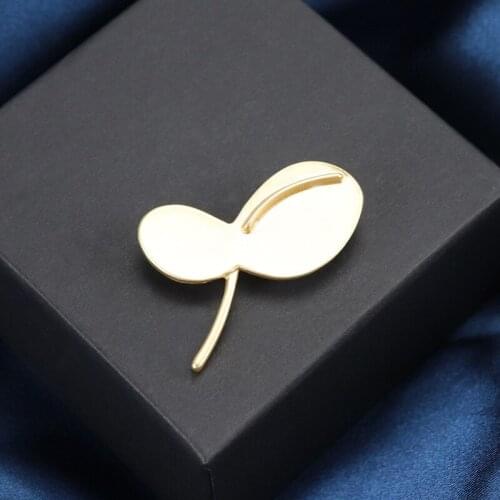 Vintage Matte Small Bud Spring Bud Brooches Scarf Buckle Pins Cardigan Clip Cute Corsage Gold Metal Female Hat Bag Accessories