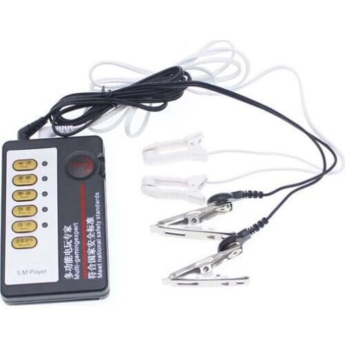 Electric Shock Nipple Clamp Clitoris Clip Sensitive Position Full Electro Shock Pulse Stimule Sex Toys For Men Woman
