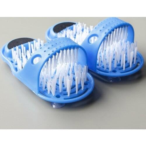 1 Pair Foot Scrubber Feet Cleaner Washer Brush for Shower Floor Spas Massage Slipper Exfoliating Cleaning Tool