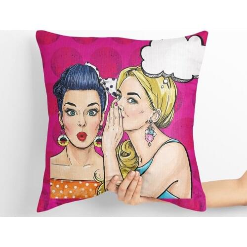 Lily Whisper Handmade Linen Fabric Cushion Cover Pillowcase 2 PCS Set