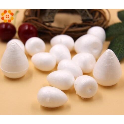 20PCS DIY White Drop Flower Stamen Modelling Polystyrene Styrofoam Foam Craft Ball For Christmas Party Decoration Gifts Supplies