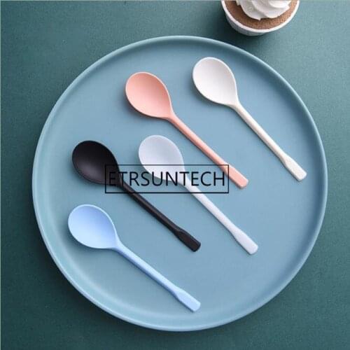 2000pcs Soup Spoon Thicken Disposable Plastic Tableware Dessert Spoons For Restaurant Home Party Supplies
