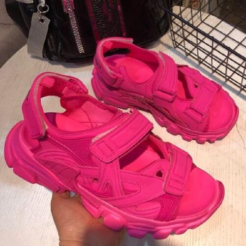 2020 New Sandals Fashion Sports Summer Shoes Breathable Womens Shoes Fluorescent Color New Sandalias Mujer Ladies Shoes Fashion