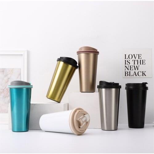 304 Stainless Steel Thermo Cup Travel Coffee Mug with Lid Car Water Bottle Vacuum Flasks Thermocup for Gift