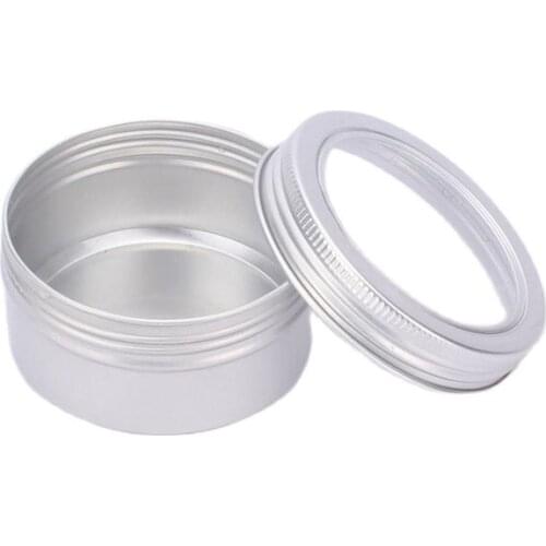 80G silver aluminum jar pot tin bottle for tea art nail mask cream essence gel moisturizer skin care cosmetic packing