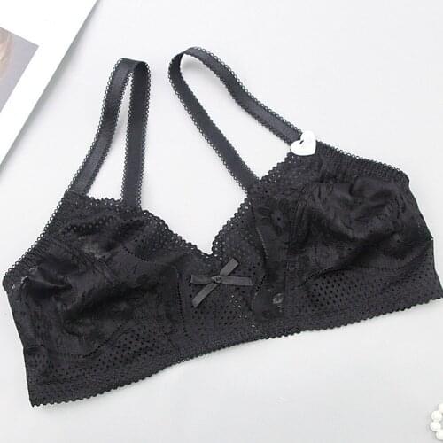 Ladies Bra Wireless Bras for Women Ultra Thin Summer Big Size Bra Top Lace Unlined Underwire BH 34 36 38 40 42 44 46 48 50