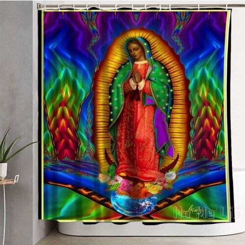 Queen Of Heaven Decoration Waterproof Bathroom Partition Curtain Home Accessories