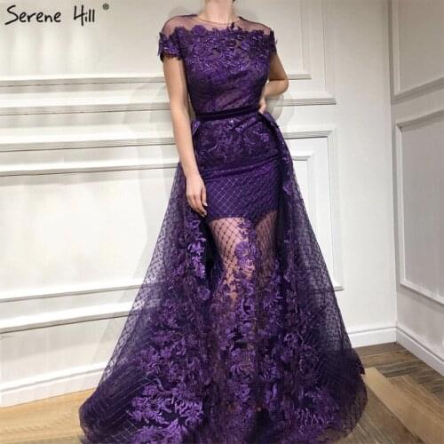 Long Kaftan Dubai Arabic Lace Mermaid Formal Evening Prom Party Gown Dress Abiye Moroccan Dresses Abendkleider 2020 BLA6488