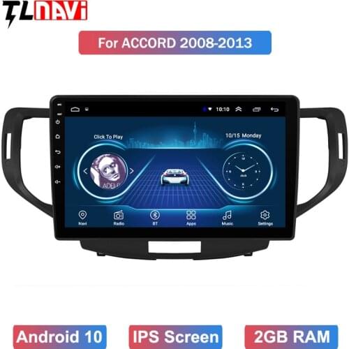 For Honda-Accord 8 2008 2009 2010 2011 2012 Car Radio Multimedia Video Player Navigation GPS Android 10 dvd
