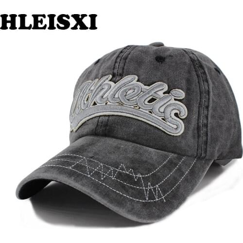 HLEISXI Hip Hop Men Cotton Baseball Caps For Women Adult Snapback Letter Women Brand Caps Unisex Adjustable Vintage Hats