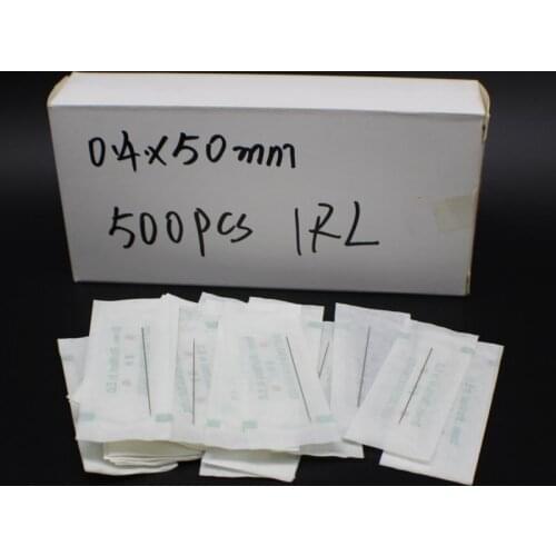 500pcs Sterilized Eyebrow Tattoo Needle 0.4x50mm 1RL&3RL For Permanent Makeup Eyebrow Eyeliner Lips Tattoo Machine
