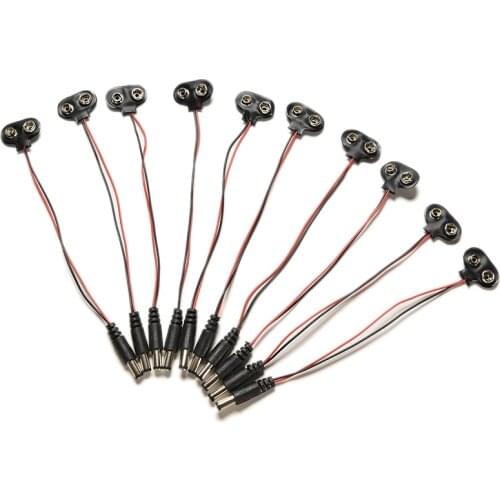 9V DC I-Type Battery Power Cable Clip Barrel Jack Connector For Arduino Newest Electronics Stocks