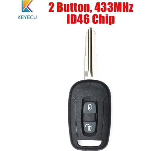 Keyecu Replacement Remote Car Key Fob 2 Buttons 433MHz with ID46 Chip for Chevrolet Captiva 2008 2009 2010 2011 2012 2013