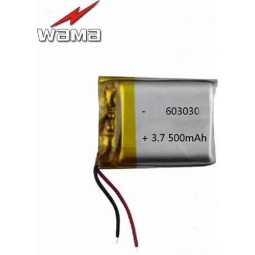 4pcs 3.7V 500mAh 603030 Lithium Polymer Battery For MP3 MP4 Bluetooth Small Toys