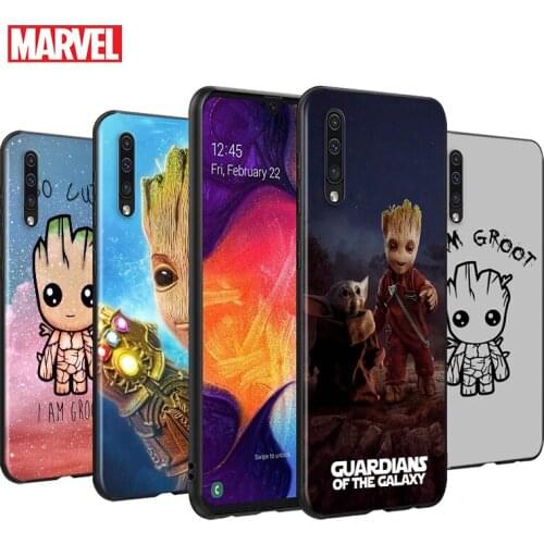 Marvel I am Groot For Samsung Galaxy A90 A80 A70S A60 A50S A40S A30S A20E A10S A2 Core 5G Black Soft Phone Case