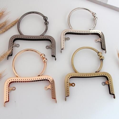 12.5cm Bracelet Concave Waist Metal Hardware Bags Parts Color Metal Purse Frame Arc Bag Parts Diy Vintage Purse Frame Key