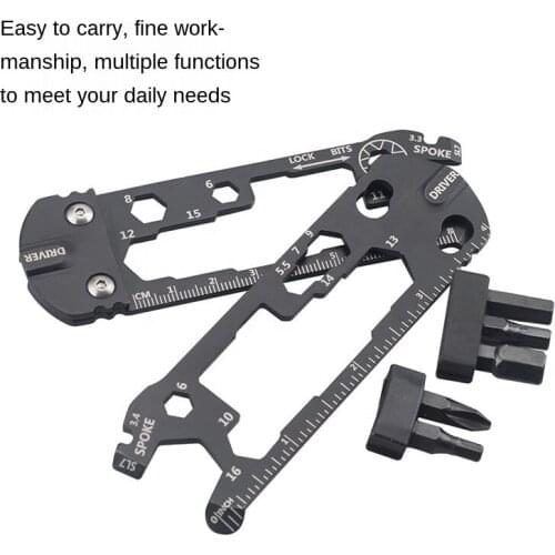 Stainless steel multifunctional bicycle repair tool, convenient screwdriver, home tool set