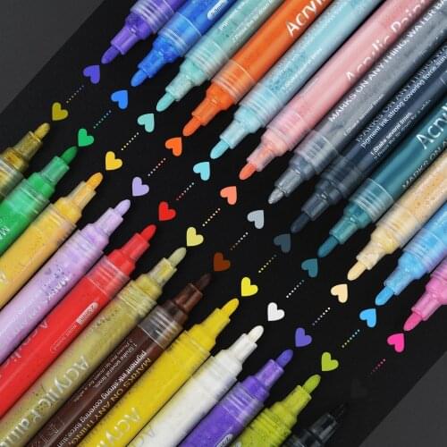 Colors pencil set water 12/24color Acrylic Paint Pens for drawing Painting Crayons Stationery Office school art supplies lapices