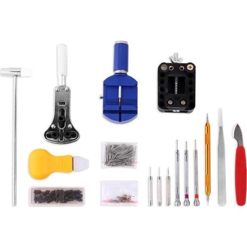 147Pcs Watch Repair Tool Kit Set Watchmaker Link Pin Remover Back Case Opener