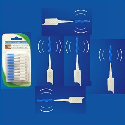 A Box Of 20 Plastic + Silicone Interdental Wisdom Inter Dental Brush Dental Floss Dental Care Tooth Picks/Brush Oral Care Tools