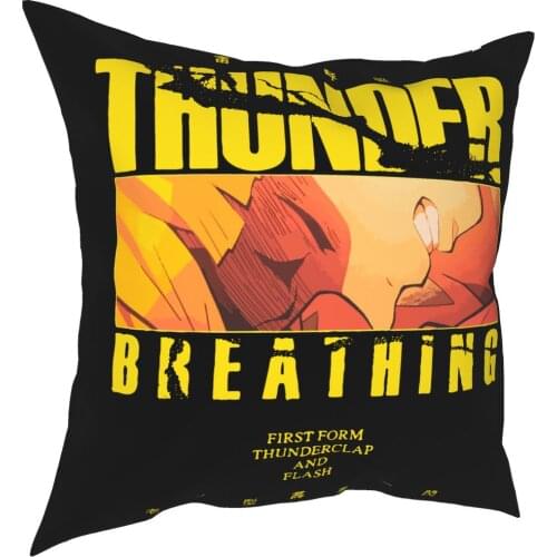 Demon Slayer Agatsuma Zenitsu Pillowcase Printing Polyester Cushion Cover Decoration Pillow Case Cover Home Wholesale 40*40cm