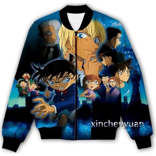 Xinchenyuan New Men/Women 3D Printed Anime Detective Conan Casual Jacket Fashion Streetwear Men Loose Sporting Jacket & Coat Q16