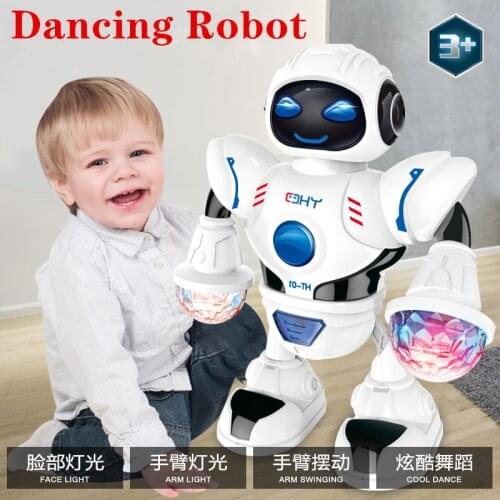 NEW Electric Dancing Robot Toy With LED lighting Music swing Robot Childrens educational toys Robot Toys for children Gifts
