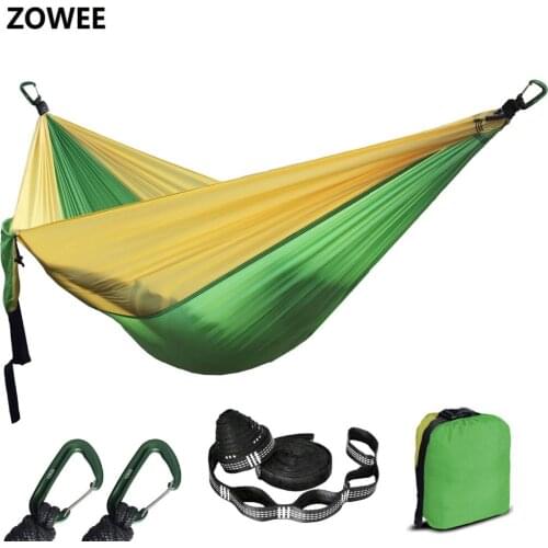 2019 Dropshipping Portable Parachute Hammock Camping Survival Garden Hunting Leisure Hamac Travel Double Person Hamak