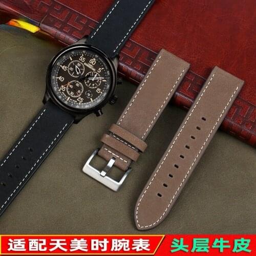 Genuine Leather Strap Mens Suitable for Tianmeishi T49905 Series Citizen City Movano Cowhide Bracelet 20 22mm