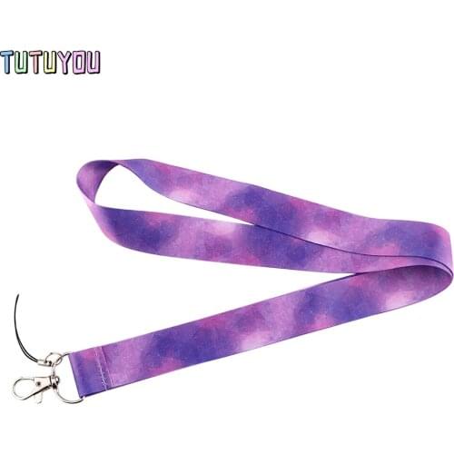 PC3092 Purple Geometry Neck Strap Lanyard For Keys ID Card Gym Mobile Phone Straps USB Badge Holder DIY Hang Rope Lariat Lanyard