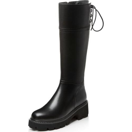 SKLFGXZY 2020 New Autumn/winter The knee boots Genuine leather Womens boots Knight boots European brands handmade