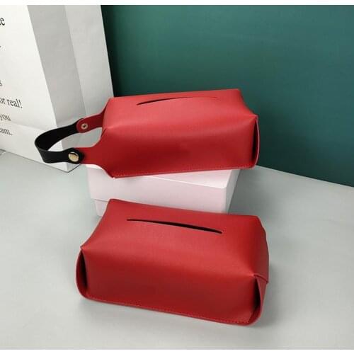 Tissue Case Eco-friendly Detachable Durable Waterproof Faux Fur Desktop Rectangle Paper Holder for Home