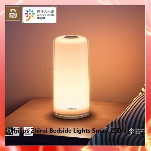 Xiaomi Philips Zhirui Bedside Lights Smart LED Table Lamps Indoor USB Charging Night Light Bedroom Desk Light APP Control