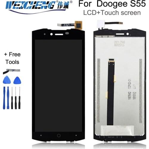 WEICHENG 5.5 inch for Doogee S55 LCD Display+Touch Screen Digitizer Assembly 100% Original New LCD+Touch Digitizer for S55 lite