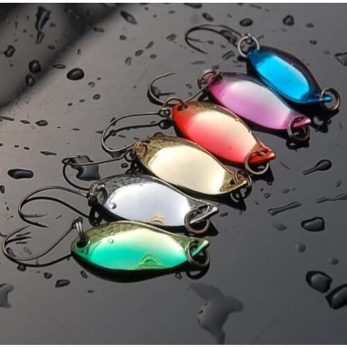 2.5g spoon fishing lure 6pcs/lot isca artificial metal bait swimbait trout lure fishing spinner blade lure