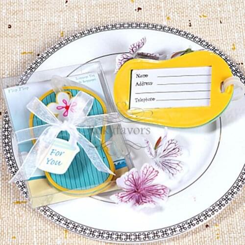 20PCS Flip Flop Luggage Tag Beach Theme Party Favors Bridal Shower Birthday Gifts Event Keepsake Anniversary Giveaways Ideas