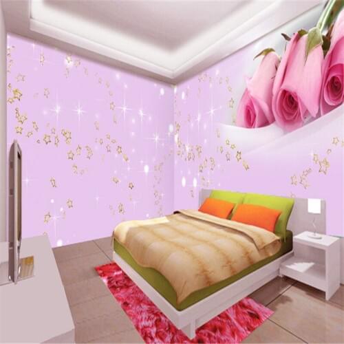 3D Steroscopic Custom Wallpapers Fantasy Rose Red Flowers Murals Photo Wall Papers for Living Room Background Walls Home Decor