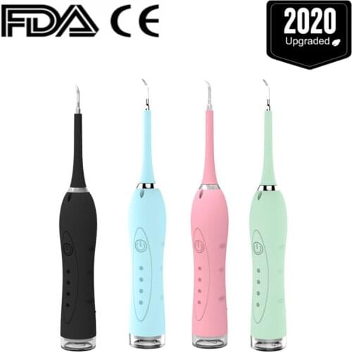 4 Mode 2 In 1 Electric Toothbrush USB Sonic Oral Hygiene Dental Scaler Tooth Calculus Remover Whiten Teeth Stains Tartar Cleaner
