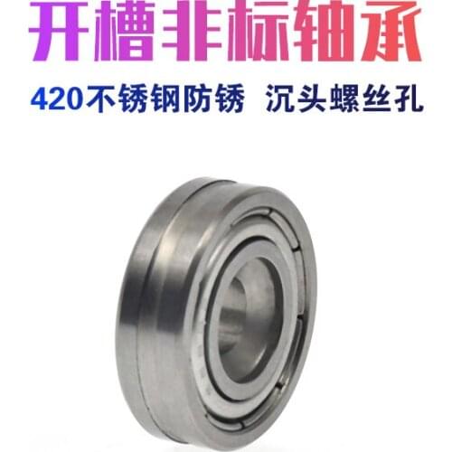 4PCS slotted bearing S688 non-standard bearing 420 stainless steel screw hole inner hole 5mm deep groove ball 5*17*5