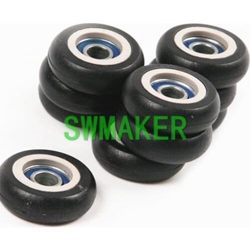 SWMAKER 5*23*7.5mm Economy Wheels CNC milling DIY Plastic Injection pulley arc small bearing pulley 695ZZ size