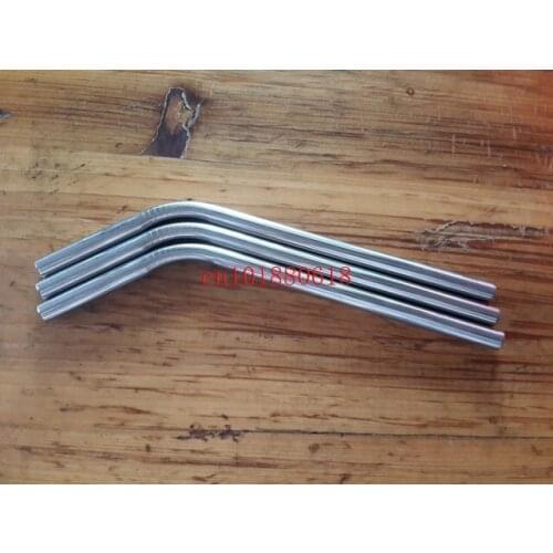 500pcs/lot Free Shipping 8.5" Bend 304 Stainless Steel Straw With Slot Steel Drinking Straws Size 215x9.5mm