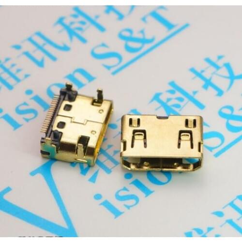 Free shipping 50PCS MINI 19Pin HDMI HDMI 19Pin FEMALE SOCKET 19P 19PIN HD transmission Connector DIP 4 LEGS Best quality